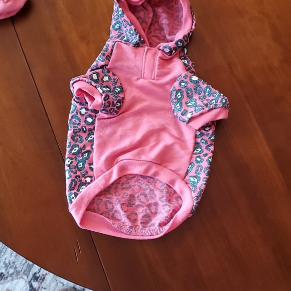 Pink and Blue Glittery Dog Hoodie - Picture 2 of 2